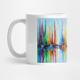 Bright sails at the pier Mug